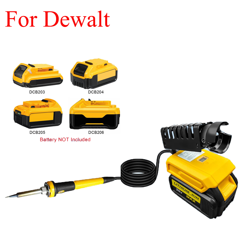 Diy Electronics News - ชุดหัวแร้งบัดกรีแบบพกพา ใช้ได้กับแบตเตอรี่ Dewalt 20V 60W หัวแร้งไฟฟ้าไร้สาย