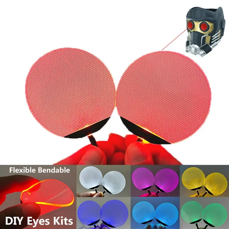 Diy Electronics News - ชุดไฟ LED สำหรับดวงตาฮาโลวีนทรงกลมยืดหยุ่นยืดหยุ่นได้สำหรับคอสเพลย์สตาร์ลอร์ดหน้ากากชุดไฟตัดหมอกตาของขวัญ
