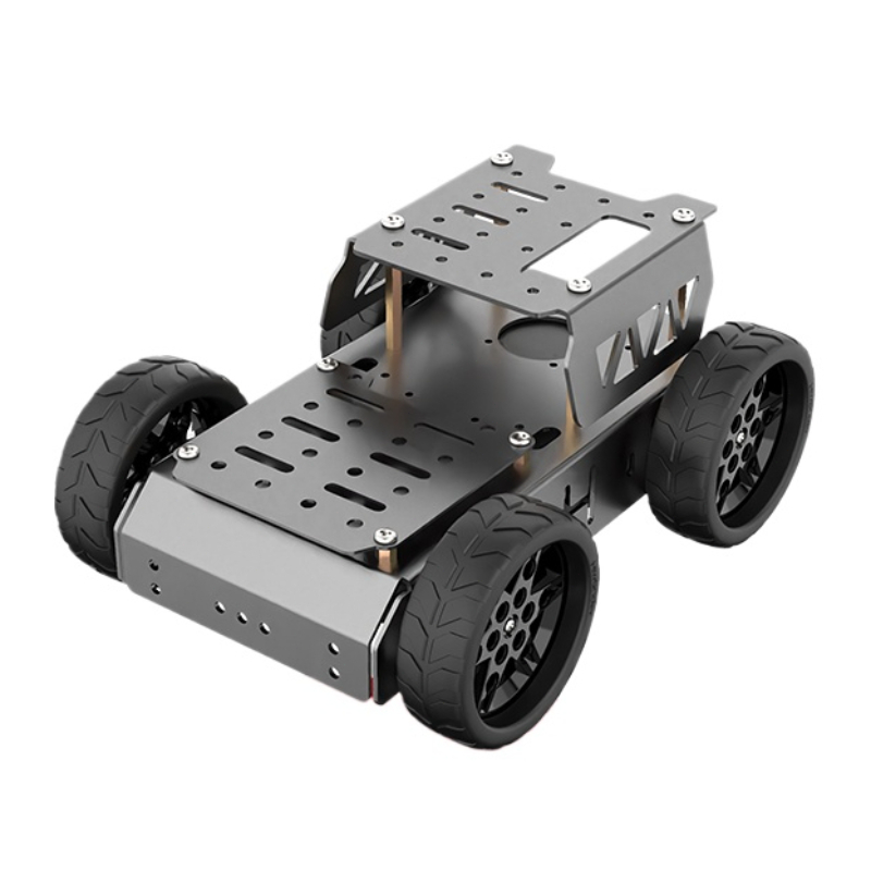 Diy Robot Electronics Kit - รถเข็นไฟฟ้าสี่ล้อกรอบอลูมิเนียมสมาร์ทรถสําหรับ Arduino/Raspberry Pi Robot DIY Kit
