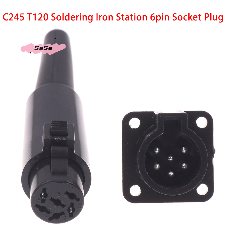 Diy Soldering Station No Electronics - สถานีบัดกรี JB-C245 T210 พร้อมปลั๊กและเต้ารับพลาสติก 6 ขา