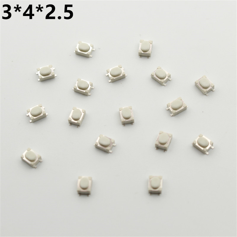 Push Button Tactile - 1000 ชิ้น 3*4*2.5 Microswitch ปุ่มสัมผัสปุ่มสวิทช์กุญแจรถสําหรับรถ Flip