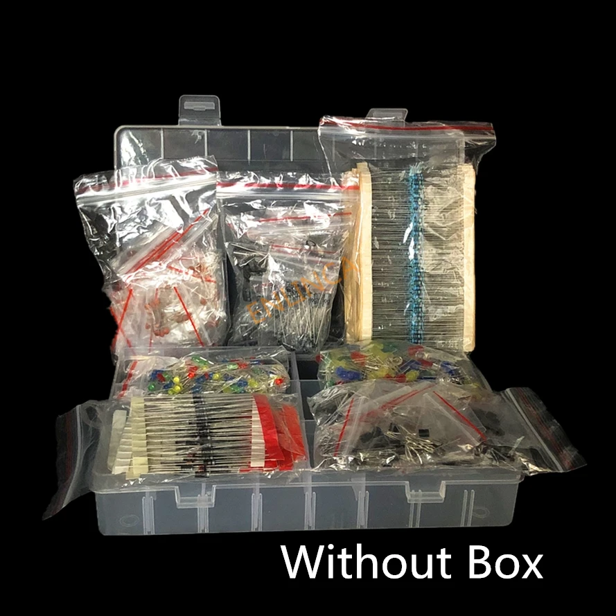Diy Electronics Components Kit - ตัวต้านทานฟิล์มโลหะชุดไดโอด Led Electrolytic Capacitor เซรามิคชุดทรานซิสเตอร์แพ็ค Diy