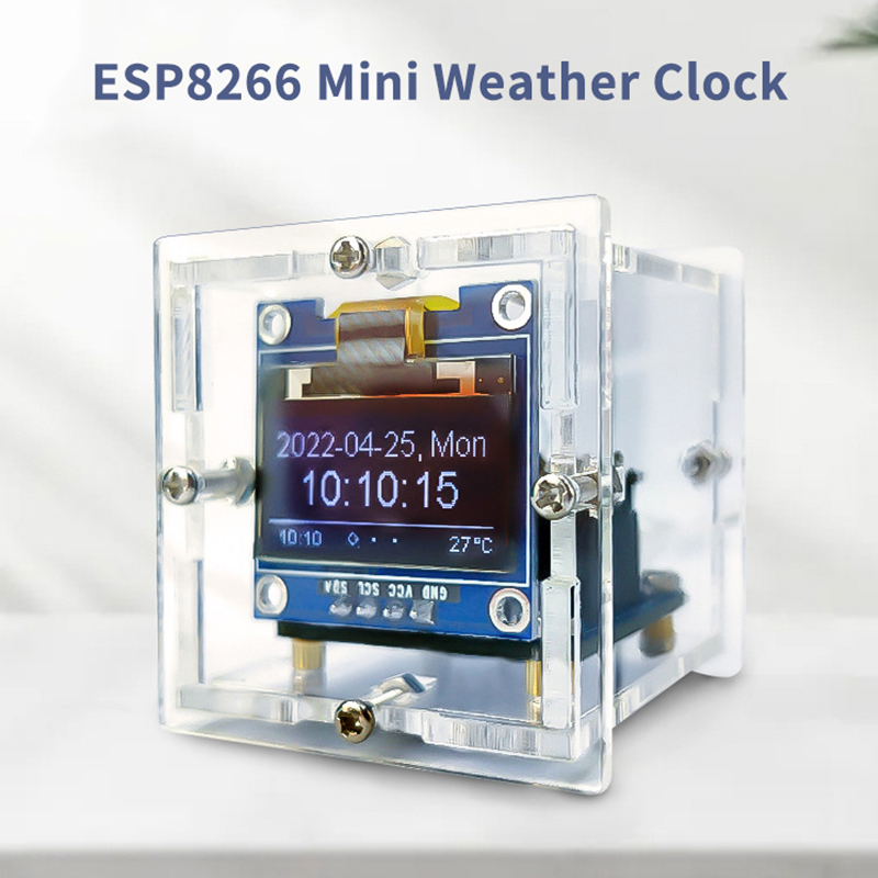 Diy Soldering Station No Electronics - ชุดประกอบนาฬิกาดิจิตอลอุตุนิยมวิทยา ESP8266 MINI พร้อม WIFI แบบ