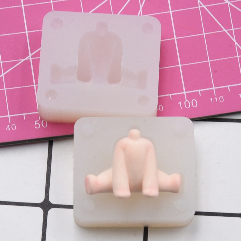 Diy Q - แม่พิมพ์ตัวตุ๊กตาการ์ตูนเวอร์ชั่น Q แบบขาแยก/แม่พิมพ์ซิลิโคนสำหรับงาน DIY ด้วยดินเหนียวอัลตร้าไลท์ เรซิ่น