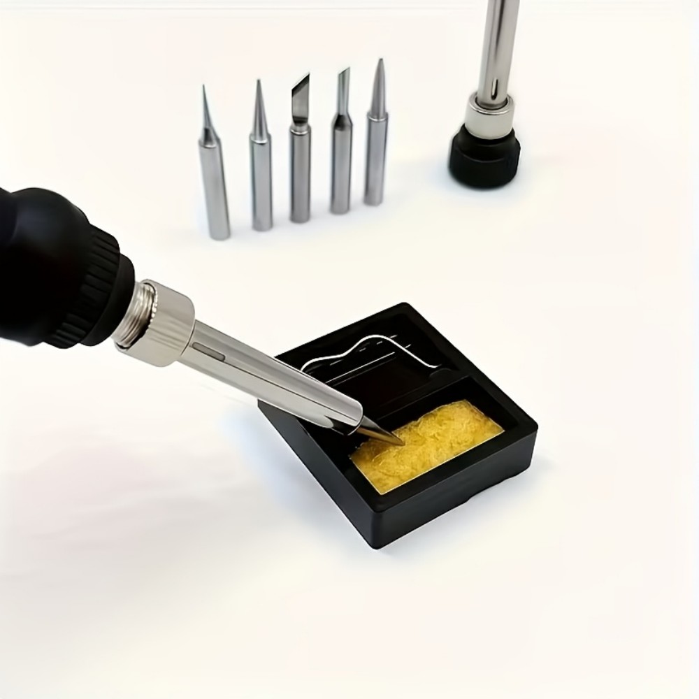 Diy Soldering Station No Electronics - ชุดอุปกรณ์เสริมสถานีบัดกรีอุณหภูมิคงที่ 7-in-1 รุ่น 936 พร้อมด้ามจับและหัวแร้ง 5