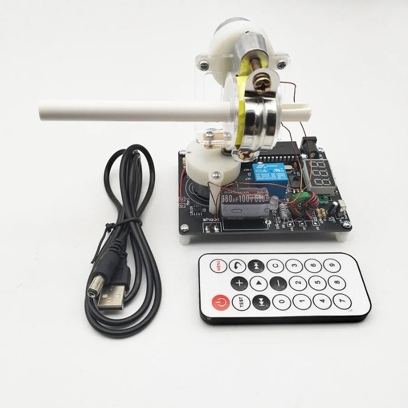 Diy Electronics Stores - ชุดประกอบปืนแม่เหล็กไฟฟ้าควบคุมระยะไกลแบบ DIY พร้อมคอยล์ ของเล่นเสริมการเรียนรู้วิทยาศาสตร์ฟิสิกส์อิเล็กทรอนิกส์