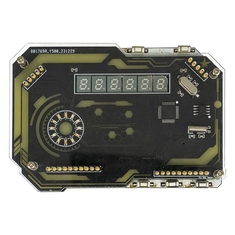 Diy Innovative Electronics - WISH เดสก์ท็อปนาฬิกาดิจิตอลอิเล็กทรอนิกส์ DIY ชุด Cyberpunk นวัตกรรมนาฬิกาบัดกรีการผลิตชุดเดสก์ท็อปเครื่องประดับ
