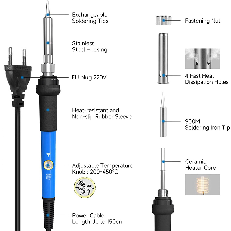 ชุดหัวแร้งบัดกรีไฟฟ้าปรับอุณหภ - Diy Electronics News บทวิจารณ์และราคา