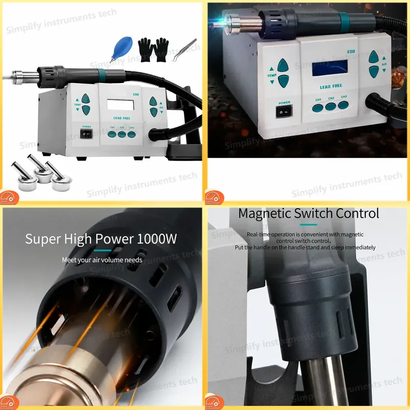 ปืนลมร้อน BGA Rework Station ห - Diy Soldering Station No Electronics บทวิจารณ์และราคา