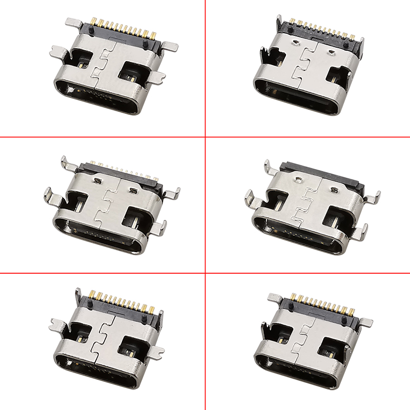 10ชิ้น USB Type C ตัวเมีย16ขาต - Smd Solder Paste บทวิจารณ์และราคา