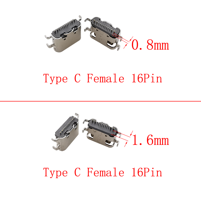 10ชิ้น USB Type C ตัวเมีย16ขาต - Smd Solder Paste บทวิจารณ์และราคา