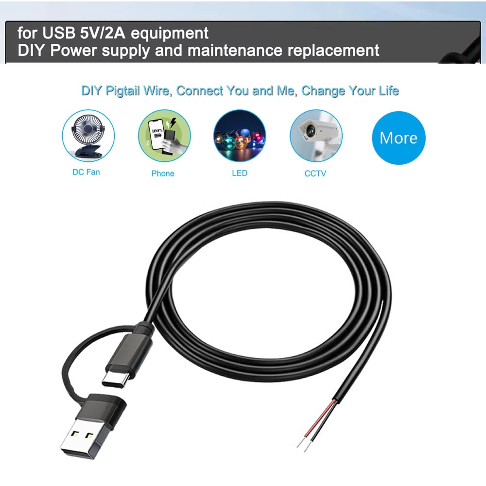 DC 2 พินสายไฟ USB และประเภท C  - Diy Robot Electronics Kit บทวิจารณ์และราคา