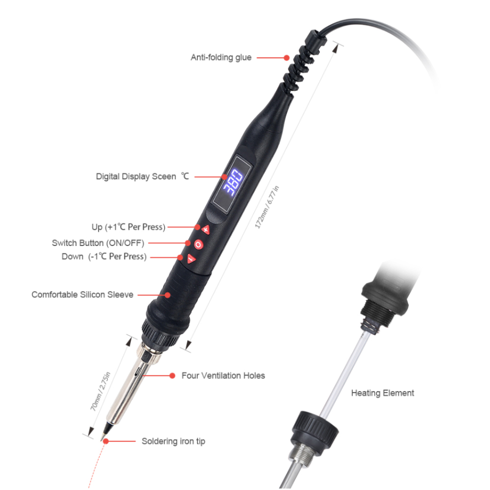 JCD 750W Micro Heat Gun Rework - Smd Solder Paste บทวิจารณ์และราคา