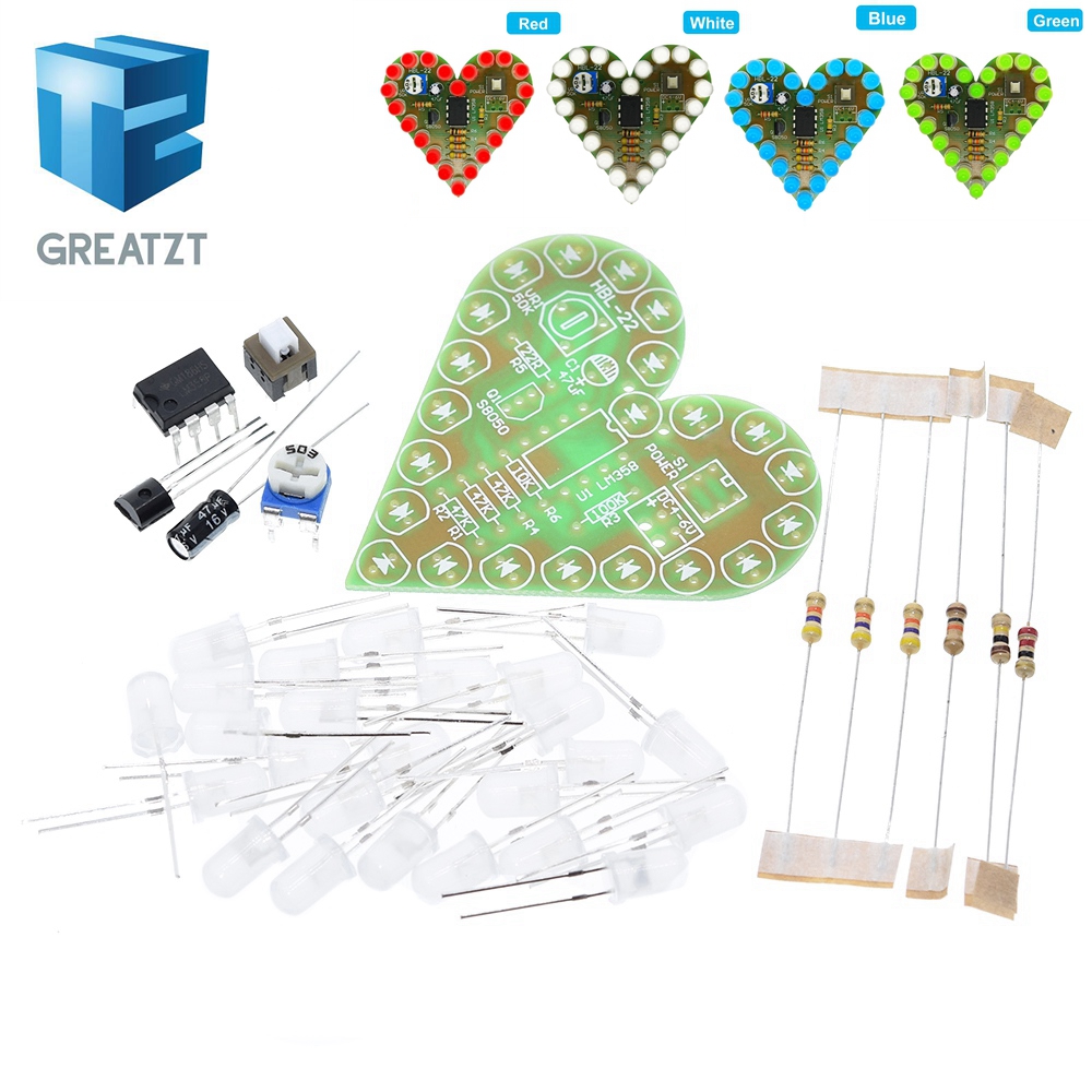 ชุด DIY โคมไฟรูปหัวใจ ชุดไฟ LE - Diy Electronics Lab บทวิจารณ์และราคา