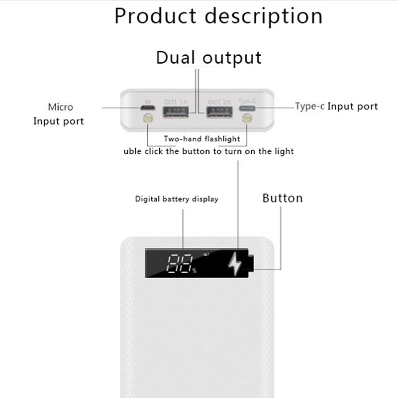 5X18650 Powerbank แบบพกพา Pove - Diy Electronics Case บทวิจารณ์และราคา